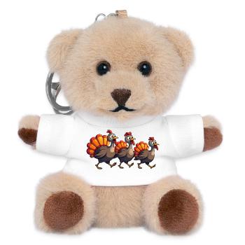 Thanksgiving Truthahn Baby - Teddy Schlüsselanhänger - Weiß - Vorne