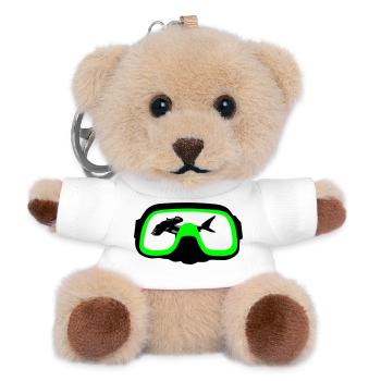 Taucherbrille - Teddy Schlüsselanhänger - Weiß - Vorne