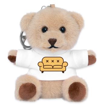 Sofa with X-eyes - Pop Art - Teddy Keyring - white - Front