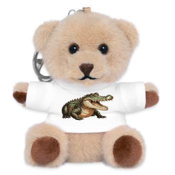 Crocodile2 - Teddy Keyring - white - Front