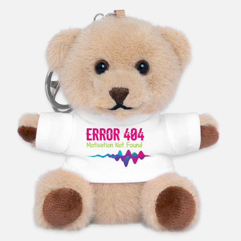 Erreur 404 Motivation non trouvée - Porte-clés ourson - blanc