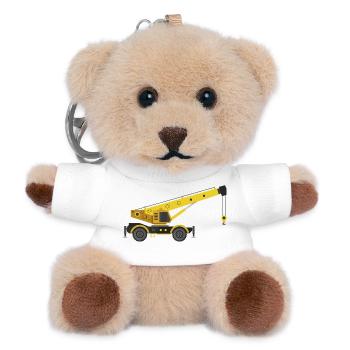 Crane truck - Teddy Keyring - white - Front