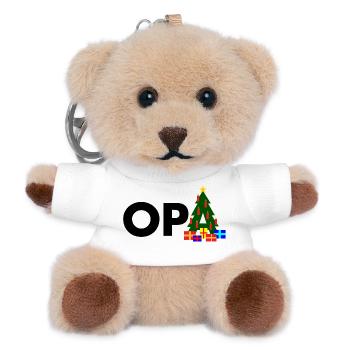 Grandpa Christmas Tree - Teddy Keyring - white - Front