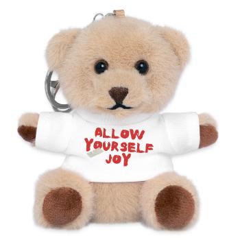 Allow Yourself Joy - Teddy Schlüsselanhänger - Weiß - Vorne