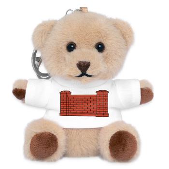 Brick Wall Urban Style - Teddy Keyring - white - Front