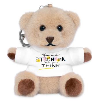 You are stronger than you think - Teddy Keyring - white - Front