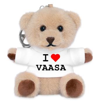 I love Vaasa - Teddy Schlüsselanhänger - Weiß - Vorne