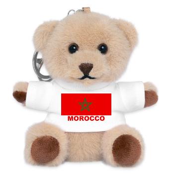Maillot du Maroc - Porte-clés ourson - blanc - Devant