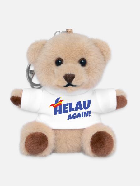 Helau again – Fasching Stil - Teddy Schlüsselanhänger - Weiß