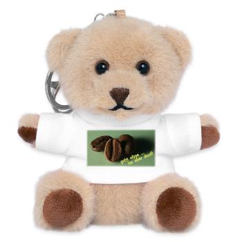 Coffee beans - Teddy Keyring - white - Front