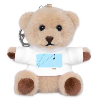 Ankerlift | Lift me, Ski, Wintersport, Skiurlaub - Teddy Schlüsselanhänger - Weiß - Vorne