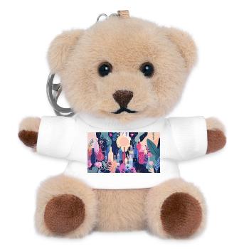 Bottle Forest Sea of Blossoms - Teddy Keyring - white - Front