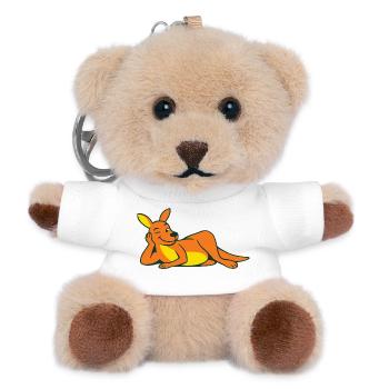 Lounge Kangaroo Yellow-Orange Retro - Teddy Keyring - white - Front