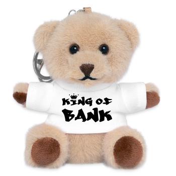 Der König des Bankwesens - Teddy Schlüsselanhänger - Weiß - Vorne