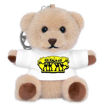 Bräutigam Freunde Gruppe Bier - Teddy Schlüsselanhänger - Weiß - Vorne