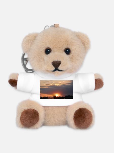 Un magnifique coucher de soleil - Porte-clés ourson - blanc