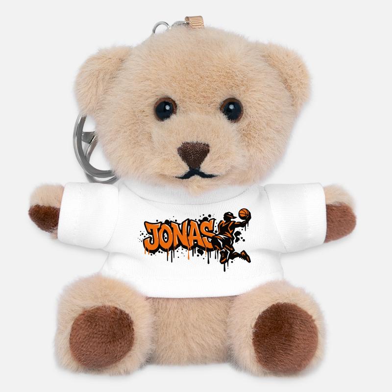 JONAS Graffiti Basketball - Teddy Keyring - white