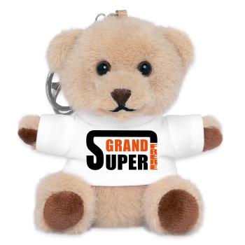 Super GRAND FRERE - Porte-clés ourson - blanc - Devant