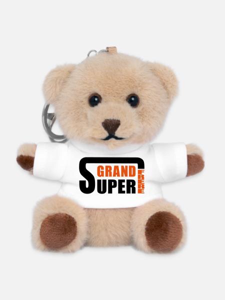 Super GRAND FRERE - Porte-clés ourson - blanc