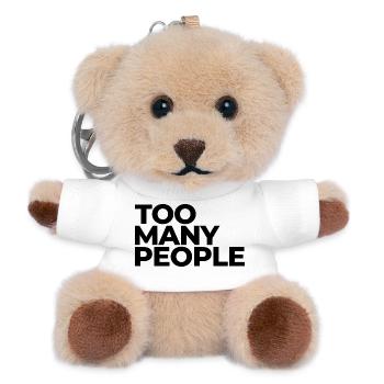 Too many people – Introvert mood - Teddy Schlüsselanhänger - Weiß - Vorne