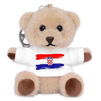 Héritage sportif des amateurs croates de football drapeau - Porte-clés ourson - blanc - Devant