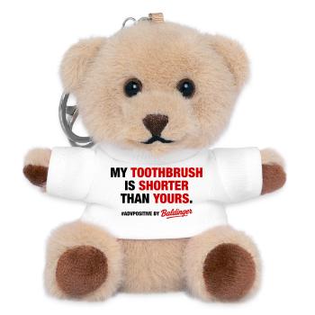 Zahnbürste - Teddy Schlüsselanhänger - Weiß - Vorne