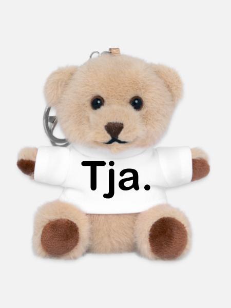 Tja. - Teddy Schlüsselanhänger - Weiß