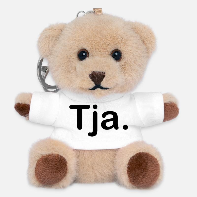 Tja. - Teddy Schlüsselanhänger - Weiß