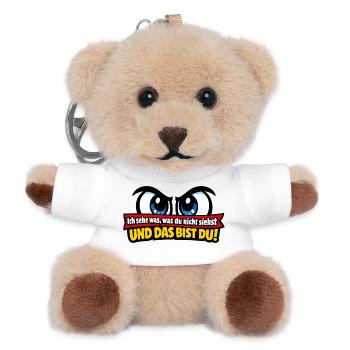 Ich sehe was, was du nicht siehst– und das bist du - Teddy Schlüsselanhänger - Weiß - Vorne