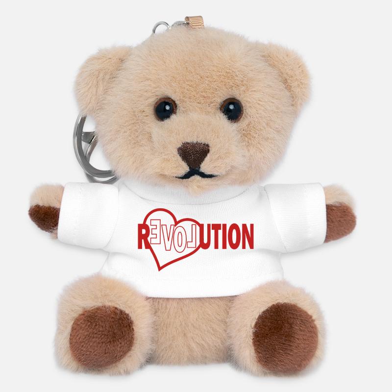 Sweat à capuche Déclaration Révolution, Diversité & Inclusion - Porte-clés ourson - blanc