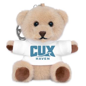 Cux Haven Coastal Wave for Cuxhaven Fans - Teddy Keyring - white - Front
