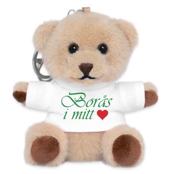 Borås in meinem Herzen - Teddy Schlüsselanhänger - Weiß - Vorne