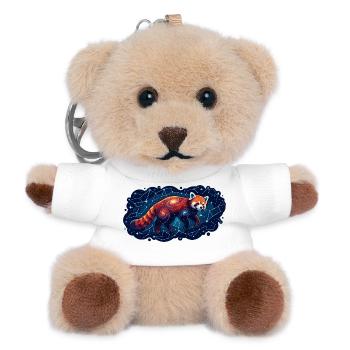 Kosmischer Roter Panda Konstellation Sternbild - Teddy Schlüsselanhänger - Weiß - Vorne