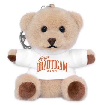 Team Bräutigam JGA 2026 Junggesellenabschied - Teddy Schlüsselanhänger - Weiß - Vorne