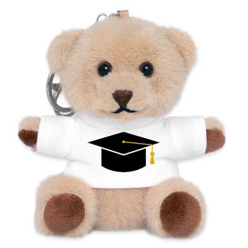 Casquette de remise des diplômes - Porte-clés ourson - blanc - Devant