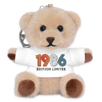 1986 Limited Edition zum 40-jährigen Jubiläum - Teddy Schlüsselanhänger - Weiß - Vorne