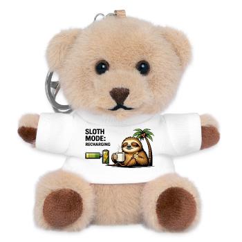 Sloth Mode Recharging Coffee - Teddy Keyring - white - Front