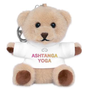 Ashtanga Yoga Gradient Schrift - Teddy Schlüsselanhänger - Weiß - Vorne