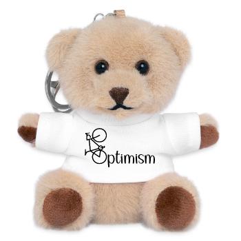 Cycliste Optimism - Porte-clés ourson - blanc - Devant