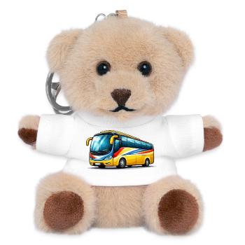 Coach Art Print - Teddy Keyring - white - Front