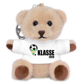 Fußball 1. Klasse 2026 - Teddy Schlüsselanhänger - Weiß - Vorne