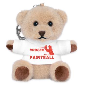 No to drugs Yes to paintball - Teddy Keyring - white - Front
