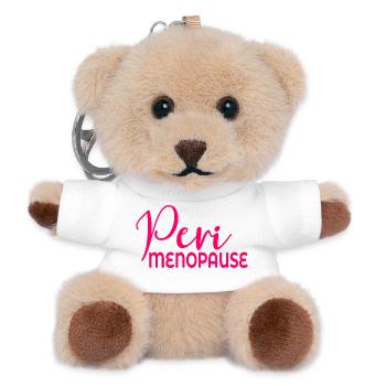 Wechseljahre Frauen Perimenopause - Teddy Schlüsselanhänger - Weiß - Vorne