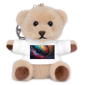 Swirl of color sea of fog - Teddy Keyring - white - Front