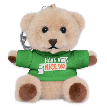 Have A Nice Day Funny Sarcastic Saying Cute - Teddy Keyring - green - Front