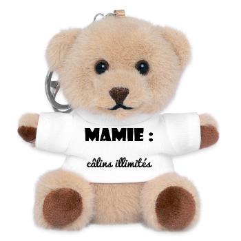 MAMIE. MAMAN. GRAND-MERE. FÊTE DES MÈRES - Porte-clés ourson - blanc - Devant