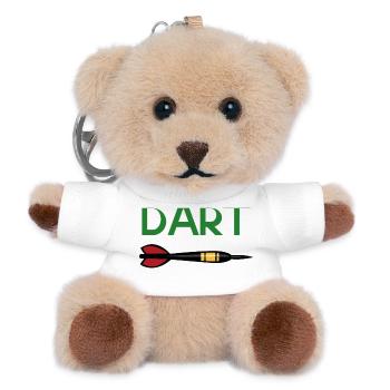 DART Zieltreffer Pfeil Design - Teddy Schlüsselanhänger - Weiß - Vorne