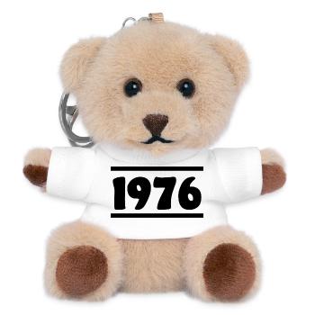 1976 Birthday 1976 - Teddy Keyring - white - Front