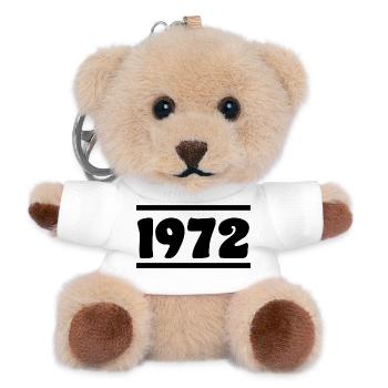 1972 Birthday 1972 - Teddy Keyring - white - Front