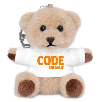 Code Oranje - Nederland - Netherlands Niederlande - Teddy Schlüsselanhänger - Weiß - Vorne